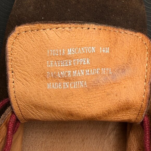 1901 Men's Brown Suede Chukka Boots Red Laces US 14M - Picture 3 of 5